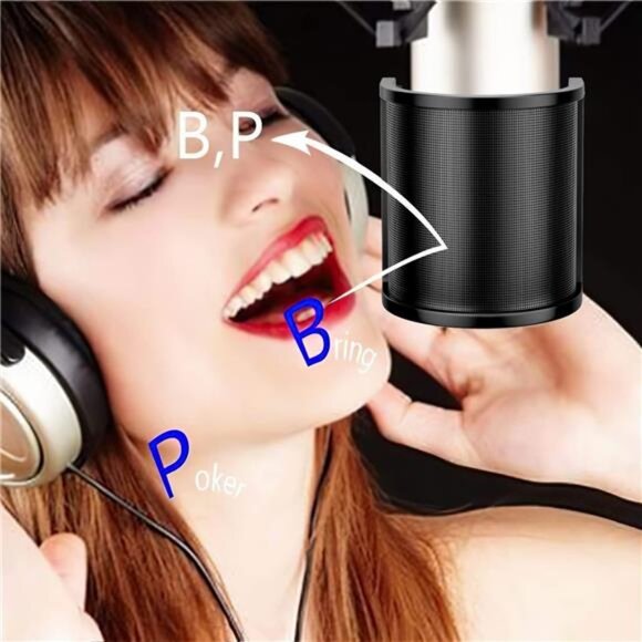 Pop Filter,PEMOTech [Upgraded Three Layers] Metal Mesh & Foam & Etamine Layer - Picture 5 of 7